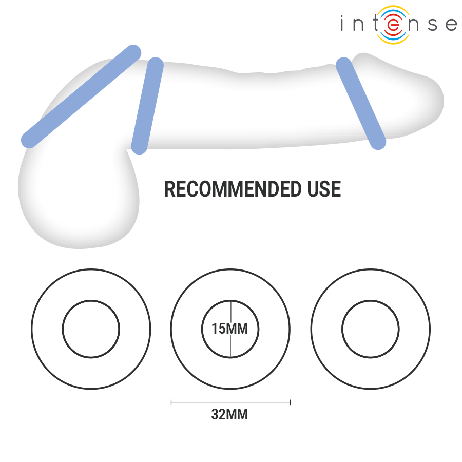 INTENSE - WICK SET OF 3 PENIS RINGS VARIOUS COLORS - Bild 3
