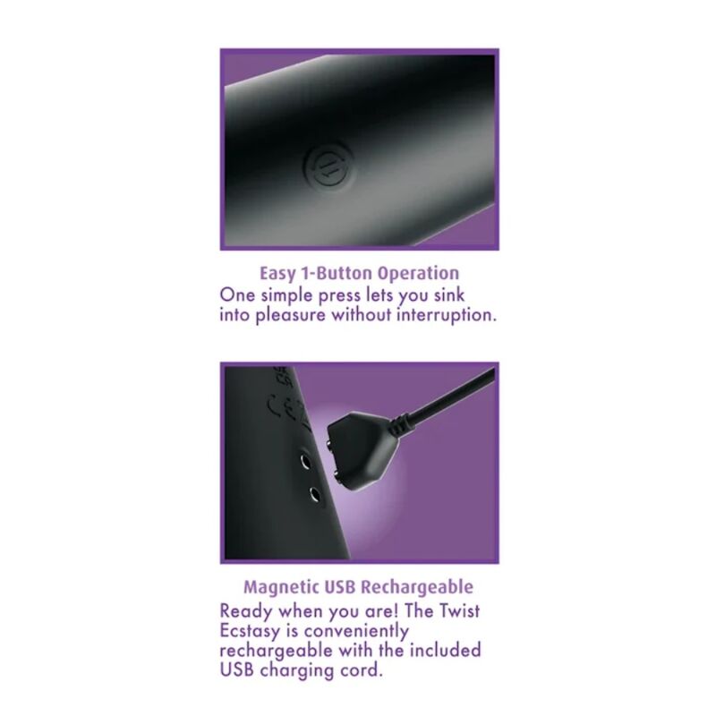 ANAL FANTASY ELITE - TWIST ECSTASY RECHARGEABLE ROTATING ANAL STIMULATOR - Image 3
