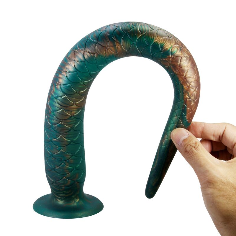 POWER MONSTERS - WILDWYRM TAIL BICOLOR FANTASY SILICONE DILDO 47 CM Ø 4 CM - Bild 3