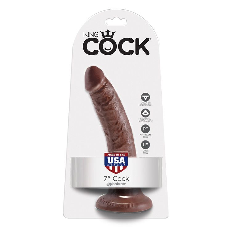 KING COCK - 7 DILDO CHOKLAD 17,8 CM