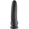 KING COCK - DILDO BLACK WITH BALLS 22.9 CM - Image 2