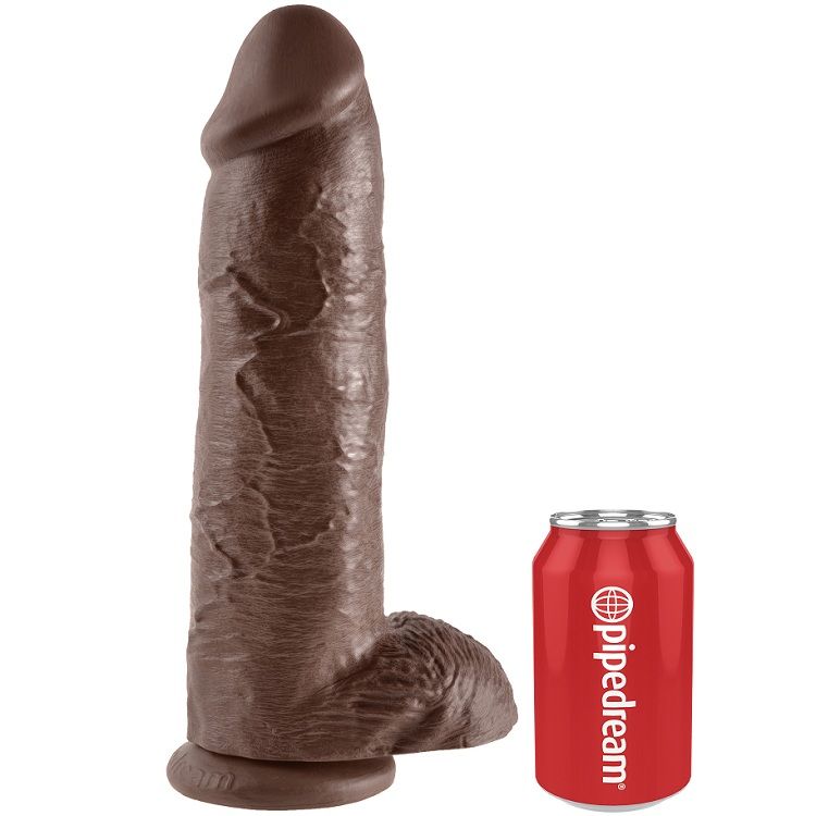 KING COCK - DILDO BROWN WITH BALLS 30.48 CM - Image 4