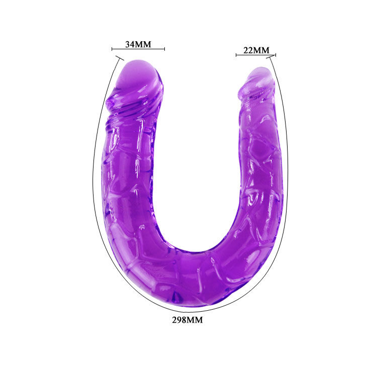 BAILE - DOUBLE DILDO IN LILAC FLEXIBLE JELLY - Image 4