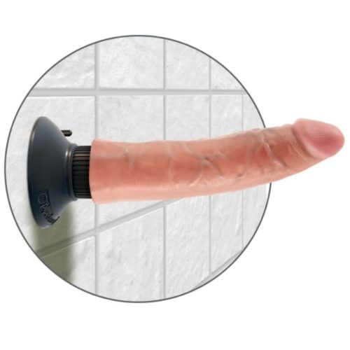 KING COCK - 17.78 CM VIBRATING COCK FLESH - Bild 5