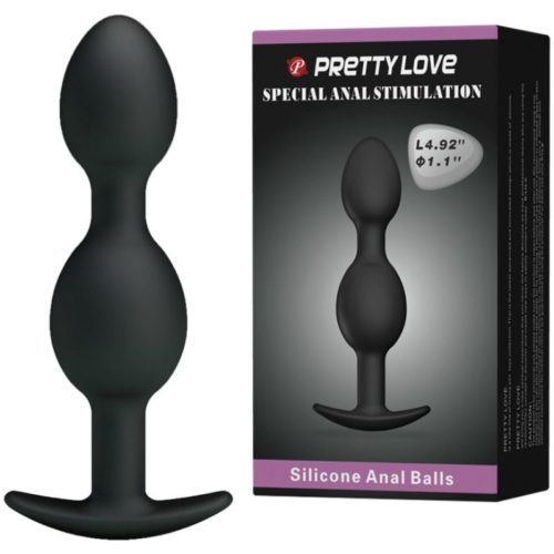 PRETTY LOVE - SILICONE ANAL BALLS 12.5 CM BLACK - Bild 2