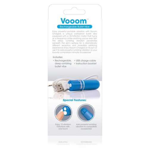 SCREAMING O - RECHARGEABLE VIBRATING BULLET VOOOM BLUE - Image 4