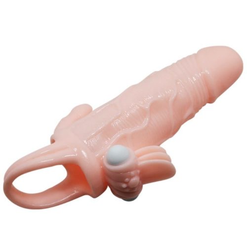 BAILE - BRAVE MAN PENIS COVER WITH CLIT AND ANAL STIMULATION FLESH 16.5 CM - Image 5