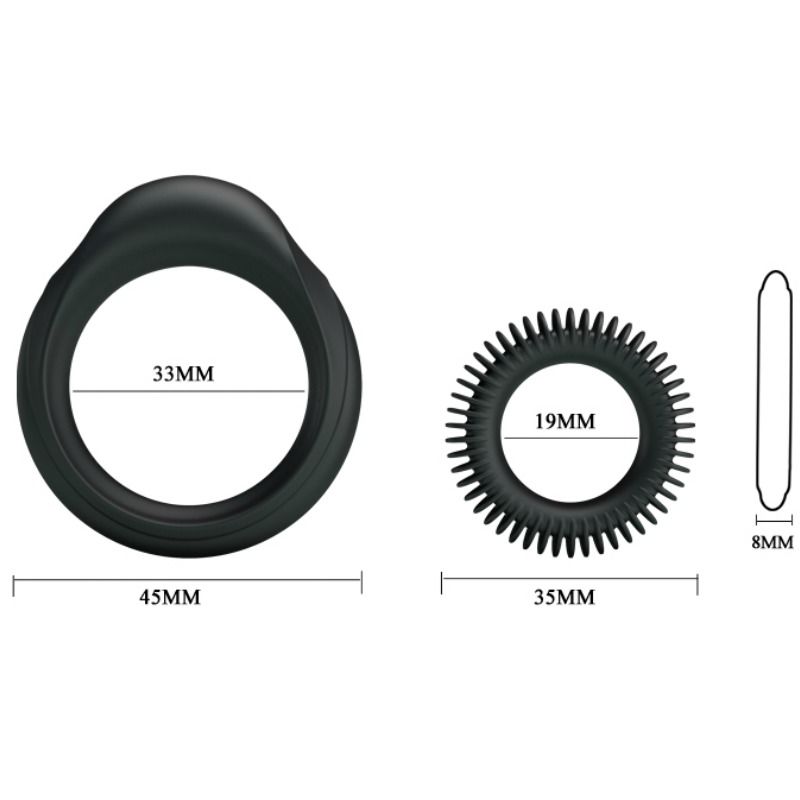 BAILE - KIT 2 SILICONE RINGS RING MANHOOD - Image 5