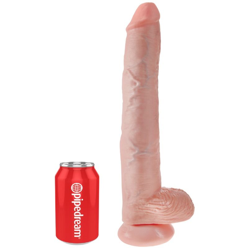 KING COCK - DILDO WITH BALLS 35.6 CM FLESH - Image 3