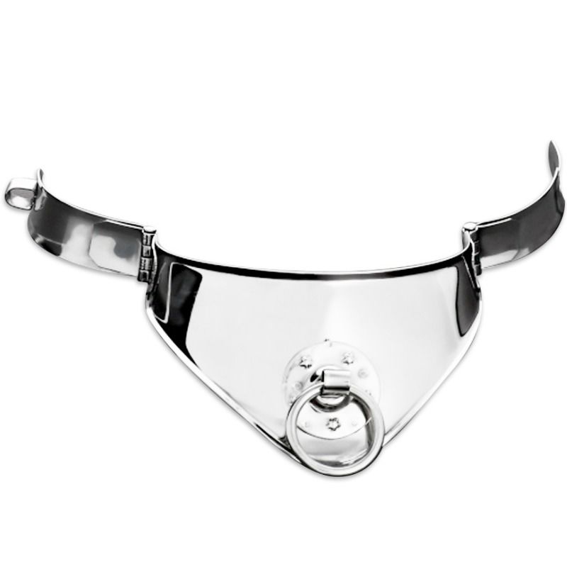 METAL HARD - RESTRAINT COLLAR WITH RING AND PADLOCK 12.5 CM - Image 2