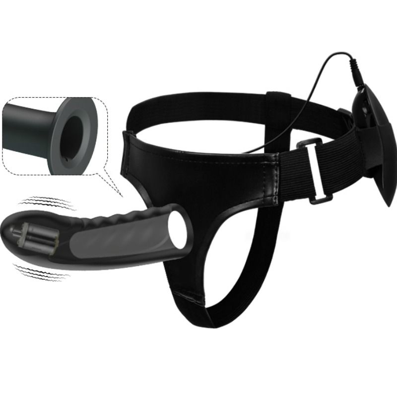 PRETTY LOVE - MARVIN STRAP ON MED VIBRATION OCH IHÅLIG DILDO