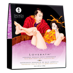 Shunga LoveBath – Sensuellt badgelé med lotusdoft