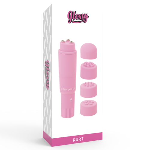 GLOSSY - KURT POCKET MASSAGER PINK - Bild 4