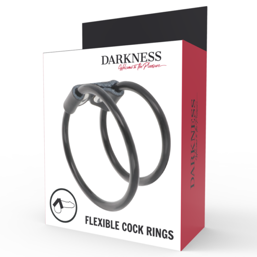 DARKNESS - DOUBLE FLEXIBLE PENIS RING - Image 4