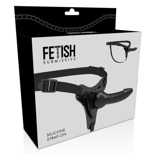 FETISH SUBMISSIVE HARNESS - BLACK SILICONE REALISTIC 16 CM - Image 5