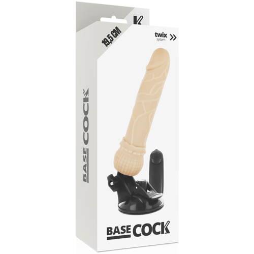 BASECOCK - REALISTIC VIBRATOR REMOTE CONTROL FLESH 19.5 CM -O- 4 CM - Image 5