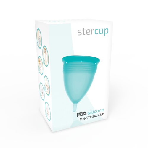 STERCUP - FDA SILICONE MENSTRUAL CUP AQUAMARINE - SIZE L - Bild 5