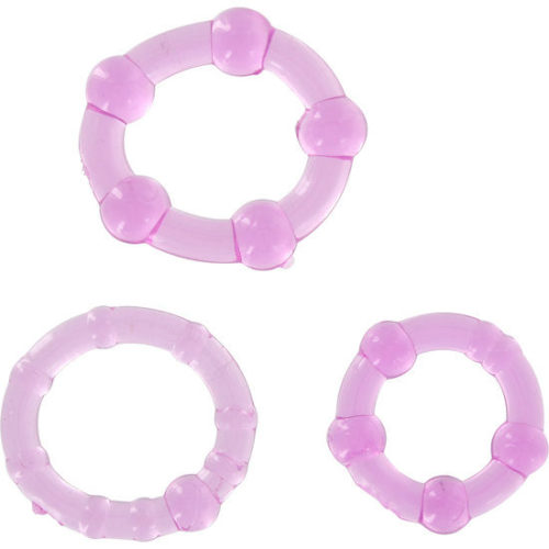 SEVEN CREATIONS - SET OF THREE LILAC PENIS RINGS - Bild 2