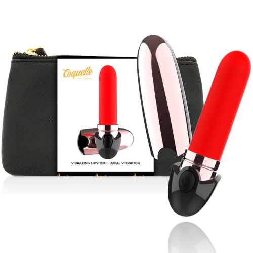 COQUETTE CHIC DESIRE - VIBRATOR RECHARGEABLE LIPSTICK BLACK/ GOLD