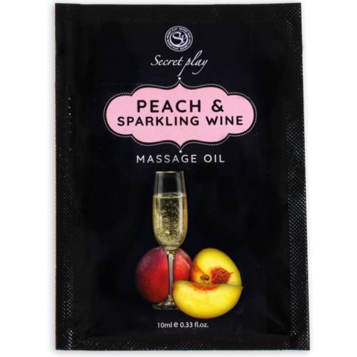 SECRETPLAY - PEACH  SPARKLING WINE MASSAGE OIL SACHET 10 ML