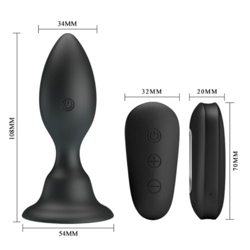 MR PLAY - ANAL PLUG WITH VIBRATION BLACK REMOTE CONTROL - Bild 5