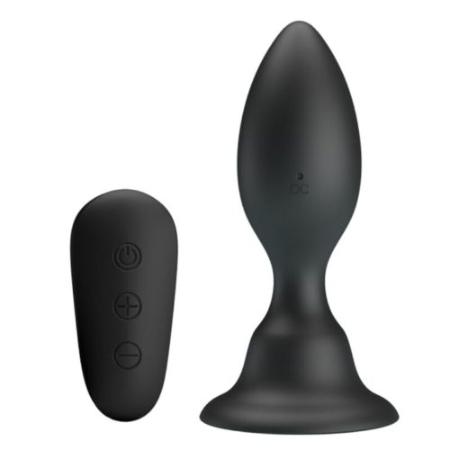 MR PLAY - ANAL PLUG WITH VIBRATION BLACK REMOTE CONTROL