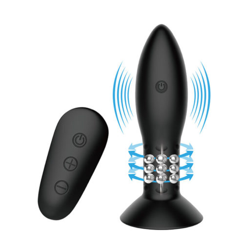 MR PLAY - PLUG WITH BLACK ROTATING BALLS REMOTE CONTROL - Bild 2