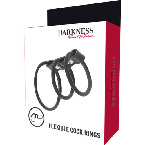 DARKNESS - SET OF 3 FLEXIBLE PENIS RINGS - Image 4