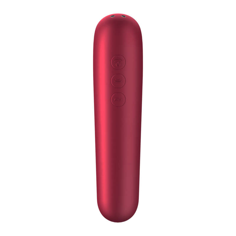 SATISFYER - DUAL LOVE VIBRATOR AND SUCTIONER WITH PULSED AIR RED - Bild 3