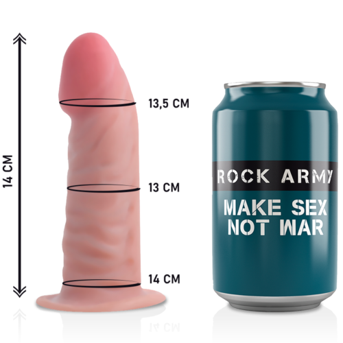 ROCKARMY - HARNESS + DUAL DENSITY TIGER REALISTIC DILDO 14 CM -O- 4.46 CM - Bild 5